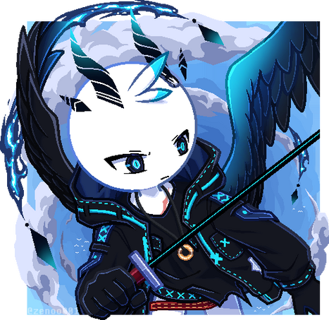 Pixel icon (cel shading + mini BG)
