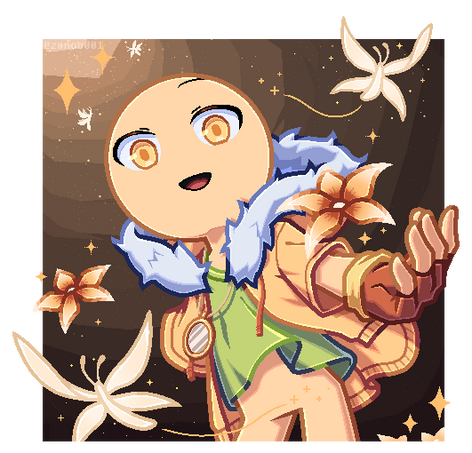Pixel icon (cel shading + mini BG)